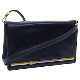 Christian Dior Borsa A Tracolla Pelle Nera Auth 70793 Nero