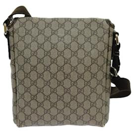 Gucci-GUCCI Bolso de hombro GG Supreme PVC Beige 223666 autenticación 70394-Beige