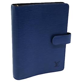 Louis Vuitton-LOUIS VUITTON Epi Agenda MM Day Planner Cover Blue R20055 LV Auth 70501-Blue