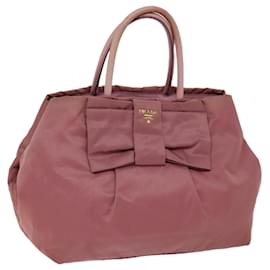 Prada-PRADA Hand Bag Nylon Pink Auth bs13566-Pink