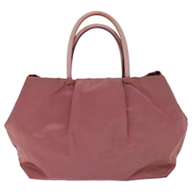 Prada-PRADA Hand Bag Nylon Pink Auth bs13566-Pink