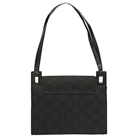 Gucci-gucci GG Canvas Shoulder Bag black 001 3068 1705 Auth bs13420-Black