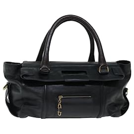 Chloé-Borsa a mano Chloe Pelle Nera Auth yk11425-Nero