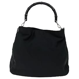 Gucci-GUCCI Bandolera Bambú Nailon 2camino negro 001 1577 1781 autenticación 70627-Negro