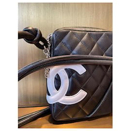 Chanel-Clutch Tasche-Schwarz,Weiß