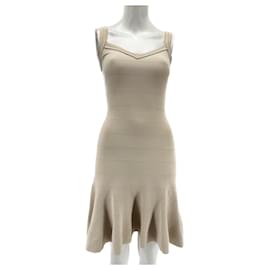 Alaïa-ALAIA Robes T.International XS Viscose-Beige