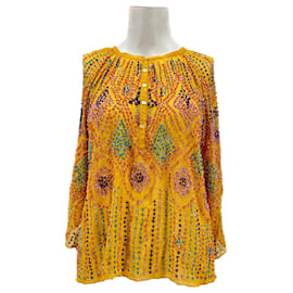 Antik Batik-Camiseta ANTIK BATIK.ÉL 42 Viscosa-Amarillo