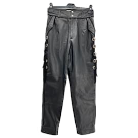 Antik Batik-ANTIK BATIK  Trousers T.fr 38 leather-Black