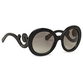 Prada-Gafas de sol barrocas redondas negras de Prada-Negro