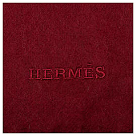 Hermès-Sciarpa Hermes Rossa in Cashmere-Rosso