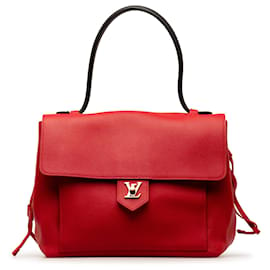 Louis Vuitton-Louis Vuitton Cuir de veau rouge Lockme MM-Rouge