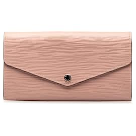 Louis Vuitton-Louis Vuitton Pink Epi Sarah Long Wallet-Pink