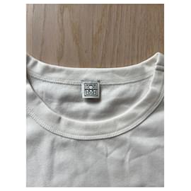 Totême-Camiseta clássica de costela-Branco