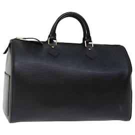 Louis Vuitton-Louis Vuitton Epi Speedy 35 Hand Bag Black M42992 LV Auth mr113-Black