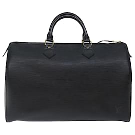 Louis Vuitton-Louis Vuitton Epi Speedy 35 Hand Bag Black M42992 LV Auth mr113-Black