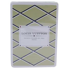 Louis Vuitton-LOUIS VUITTON Baralho Bege Autenticação LV 70310-Bege