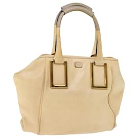 Chloé-Chloe Etel Bolsa de mão couro bege Auth bs13382-Bege