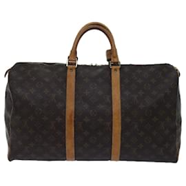 Louis Vuitton-Louis Vuitton-Monogramm Keepall 50 Boston Bag M.41426 LV Auth 70097-Monogramm