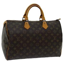 Louis Vuitton-Louis Vuitton Monogram Speedy 35 Hand Bag M41524 LV Auth 70768-Monogram