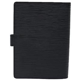 Louis Vuitton-LOUIS VUITTON Epi Agenda PM Day Planner Cover Black R20052 LV Auth 70286-Black