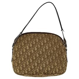 Christian Dior-Christian Dior Trotter Borsa a tracolla in tela marrone Auth 70175-Marrone