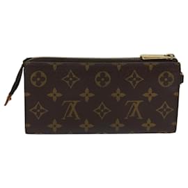 Louis Vuitton-LOUIS VUITTON Monogram Portefeuille Astrid Lange Geldbörse M61781 LV Auth am6064-Monogramm