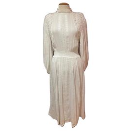 Vestido Isabel Marant Etoile Jaena Blanco Algodón Viscosa Blanco