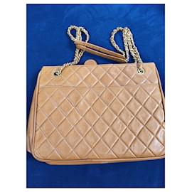Chanel-Handbags-Light brown