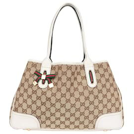 Gucci-Gucci GG Monogram Sherry Line Shoulderbag-Beige