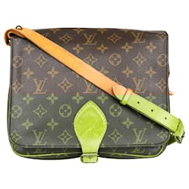 Louis Vuitton-Louis Vuitton Canvas Monogram Cartouchiere Crossbody Bag-Brown