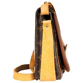 Louis Vuitton-Louis Vuitton Canvas Monogram Cartouchiere Crossbody Bag-Brown