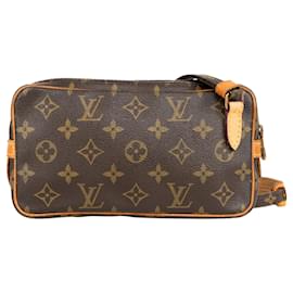 Louis Vuitton-Louis Vuitton Canvas Monogram Marly Crossbody Bag-Brown