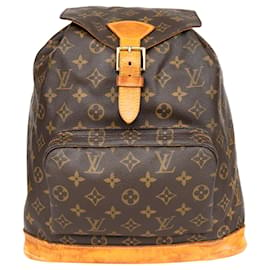 Louis Vuitton-Zaino GM Montsouris in tela monogramma Louis Vuitton-Marrone