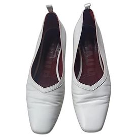 Sapatilhas Staud em couro branco Branco