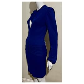 Autre Marque-Black Halo mock neck dress-Blue