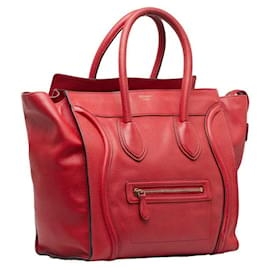 Céline-Celine Mini sacola de bagagem de couro Bolsa de couro em bom estado-Outro