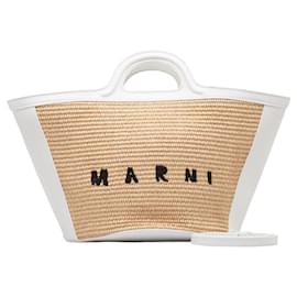 Marni-Marni Raffia & Leather Tropicalia Handbag Natural Material Handbag in Excellent condition-Other