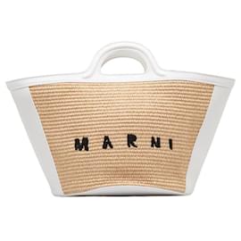 Marni-Marni Raffia & Leather Tropicalia Handbag Natural Material Handbag in Excellent condition-Other