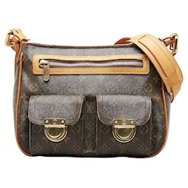 Louis Vuitton-Louis Vuitton Hudson GM Canvas Shoulder Bag M40045 in good condition-Other