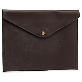Louis Vuitton-Louis Vuitton Document Case Leather Clutch Bag M99087 in good condition-Other