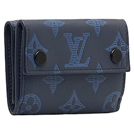 Louis Vuitton-Louis Vuitton Discovery Compact Wallet Cartera corta de cuero M80424 en buen estado-Otro