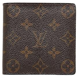Louis Vuitton-Louis Vuitton Portefeuille Marco Bifold Wallet Canvas Short Wallet M61675 in good condition-Other