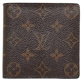 Louis Vuitton-Louis Vuitton Portefeuille Marco Bifold Geldbörse Canvas Kurze Geldbörse M61675 in guter Kondition-Andere