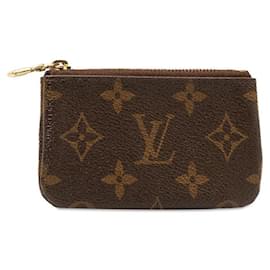 Louis Vuitton-Porta-chaves de lona Louis Vuitton Pochette Cle M62650 em boa condição-Outro