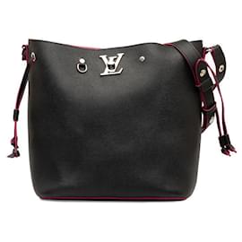 Louis Vuitton-Louis Vuitton Lockme Bucket Leather Shoulder Bag M54677 in good condition-Other
