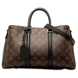 Louis Vuitton-Borsa a mano in tela Louis Vuitton Soufflot NV MM M44817 in buone condizioni-Altro