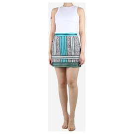 Missoni-Green patterned mini skirt - size UK 10-Green