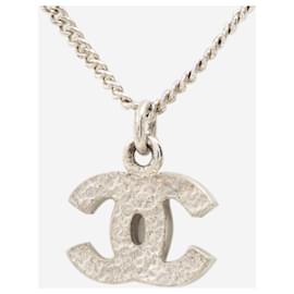 Chanel-Silver CC bejewelled necklace-Silvery