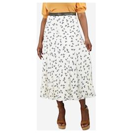 Roksanda-Falda midi de seda con estampado floral color crema - talla UK 14-Crudo
