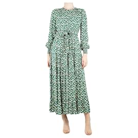 Autre Marque-Green floral printed midi dress - size UK 8-Green